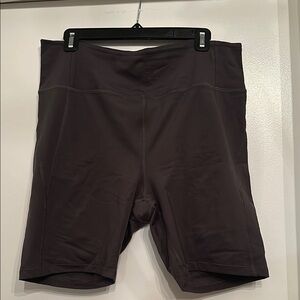 Girlfriend Collective Shadow (Dark Gray) High-Rise Bike Shorts